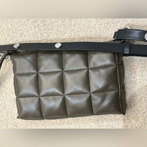 Allsaints Quilted Crossbody Bag - Olive